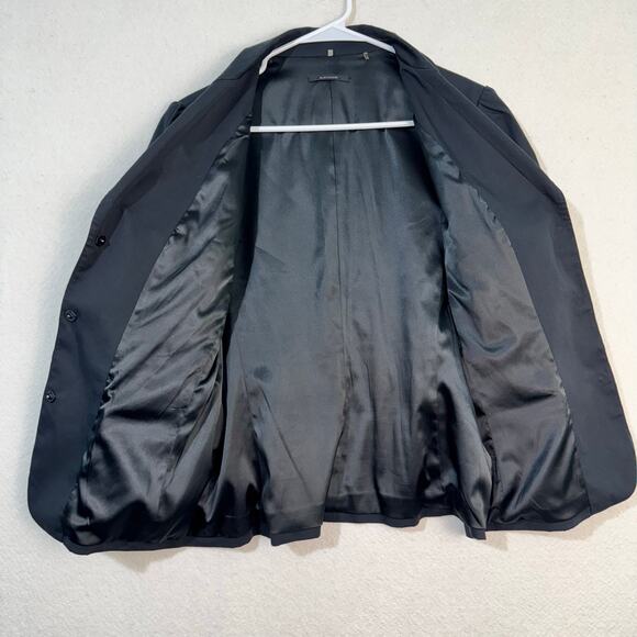 Elie Tahari Snap Button Closure Notched Lapel Collar Size Medium Black Blazer - Picture 5 of 9